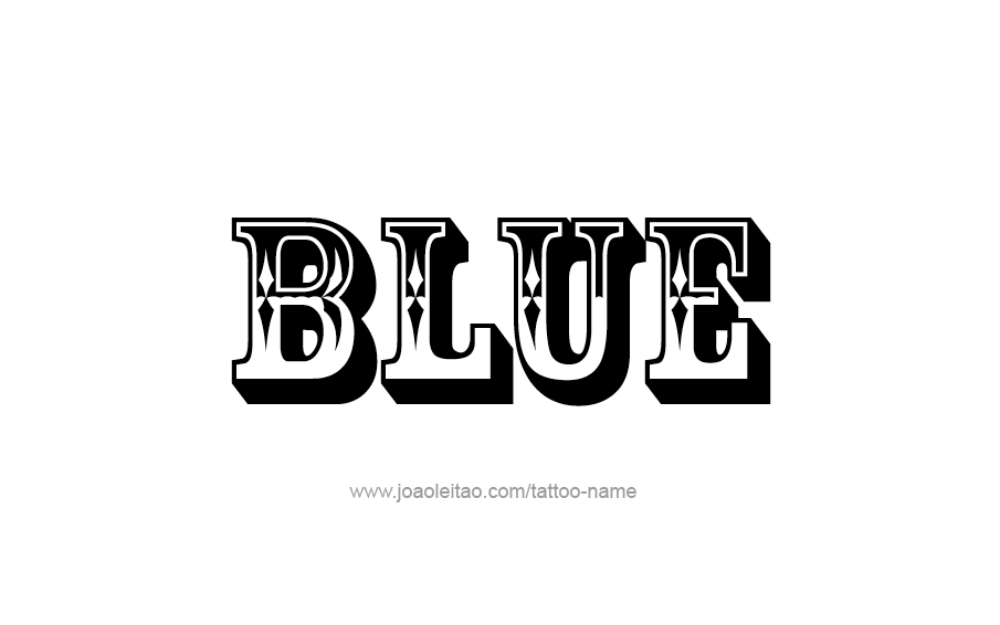 Tattoo Design Color Name Blue