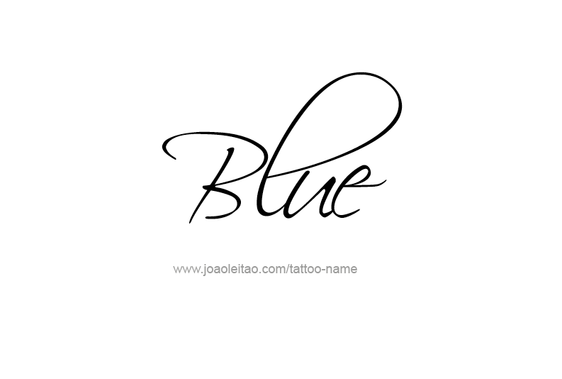 Tattoo Design Color Name Blue