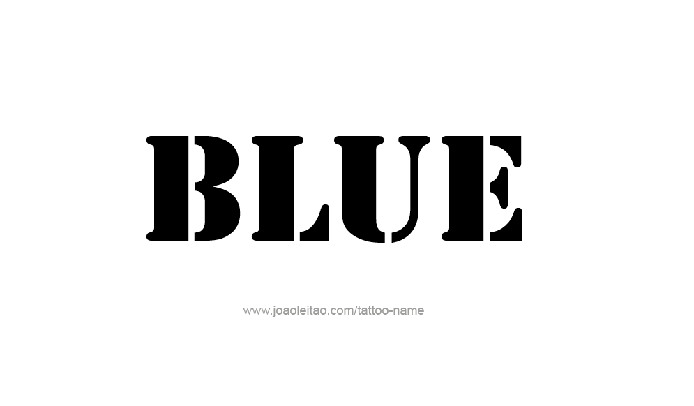 Tattoo Design Color Name Blue