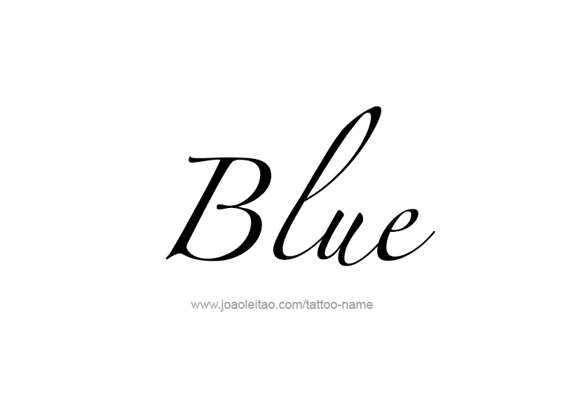 Tattoo Design Color Name Blue