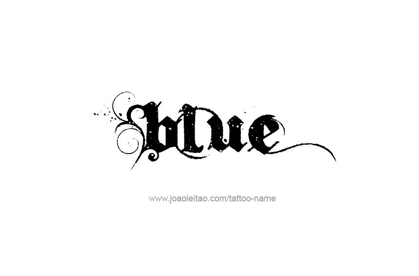 Tattoo Design Color Name Blue