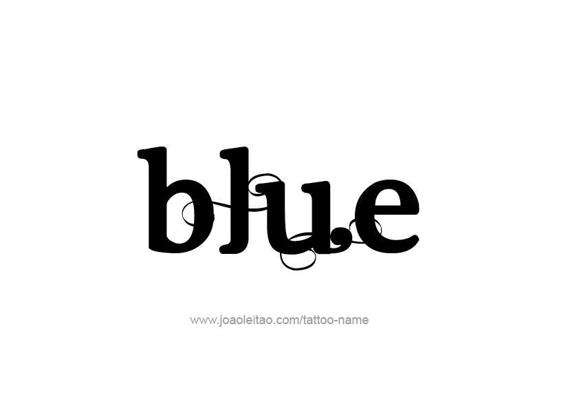 Tattoo Design Color Name Blue