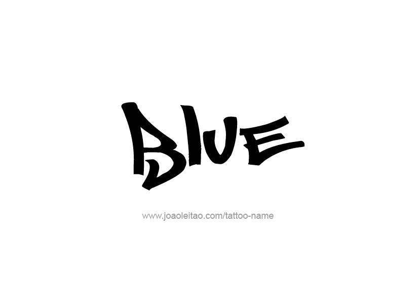 Tattoo Design Color Name Blue