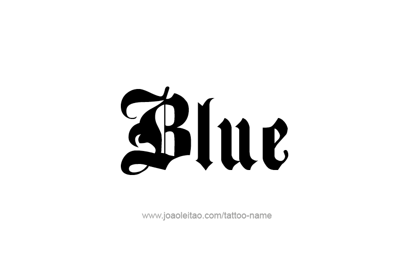 Tattoo Design Color Name Blue