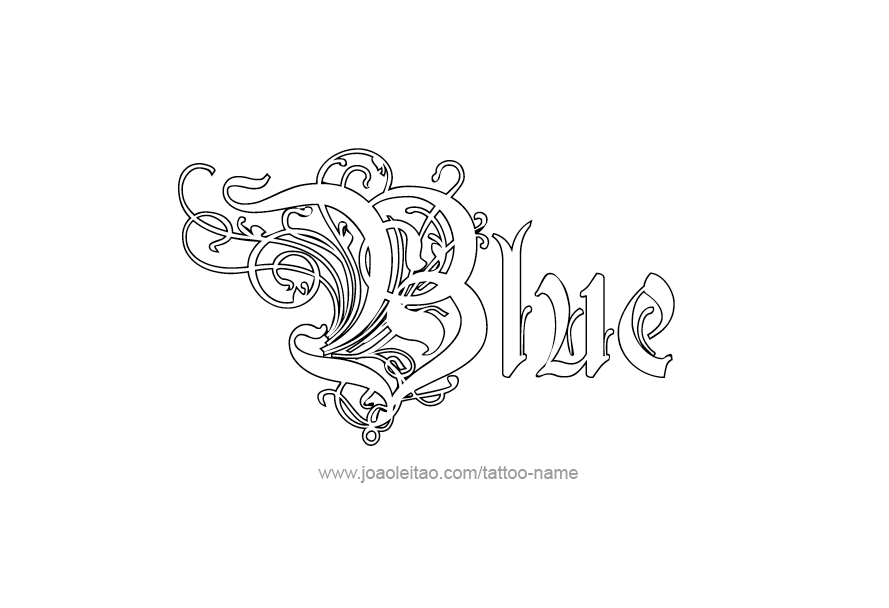 Tattoo Design Color Name Blue