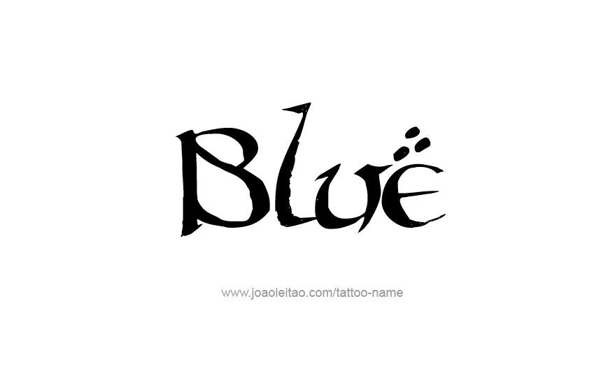 Tattoo Design Color Name Blue