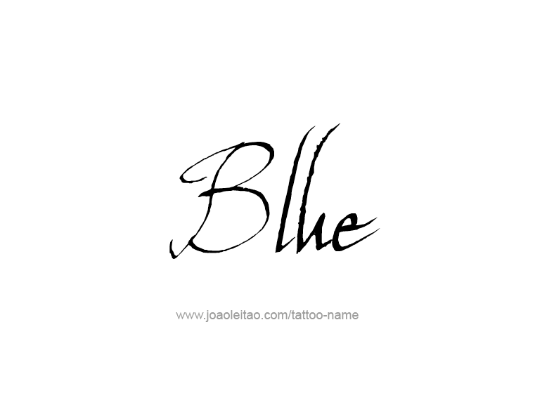 Tattoo Design Color Name Blue