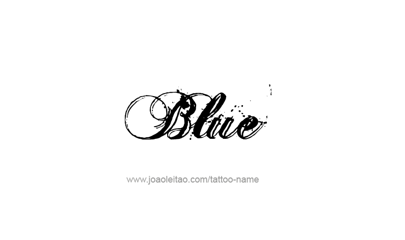 Tattoo Design Color Name Blue