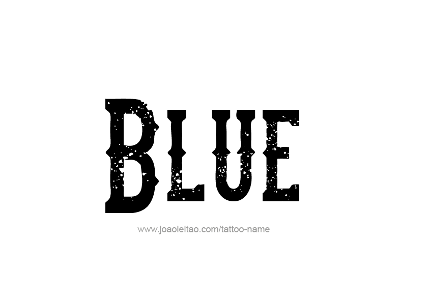 Tattoo Design Color Name Blue