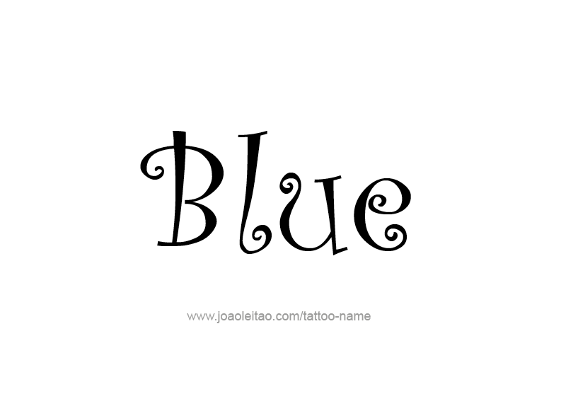 Tattoo Design Color Name Blue