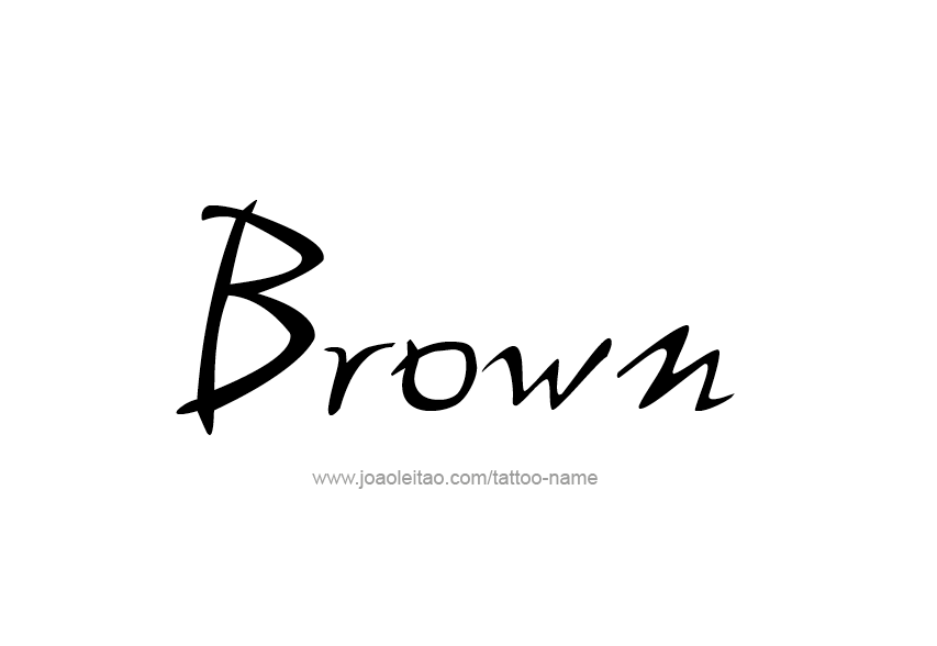 Tattoo Design Color Name Brown