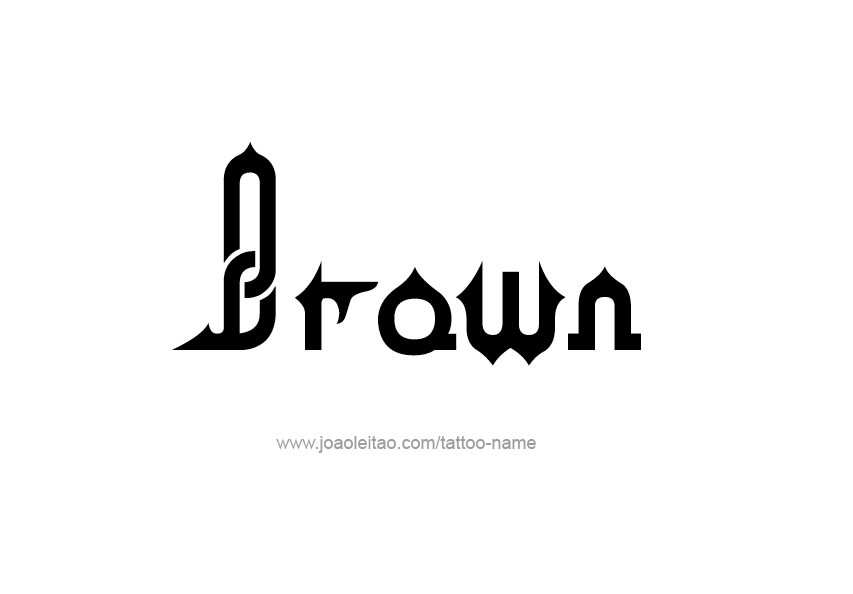 Tattoo Design Color Name Brown