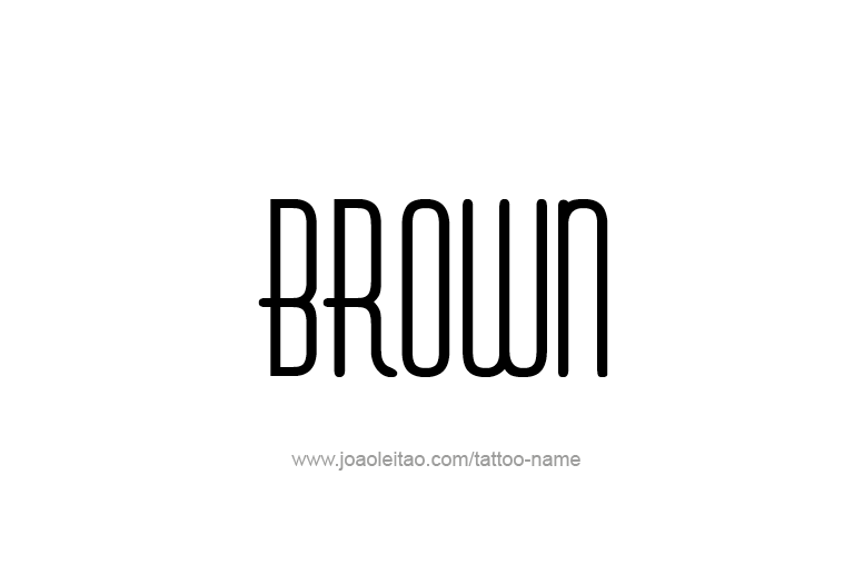 Tattoo Design Color Name Brown