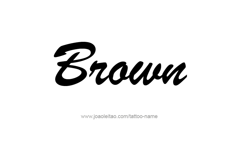 Tattoo Design Color Name Brown