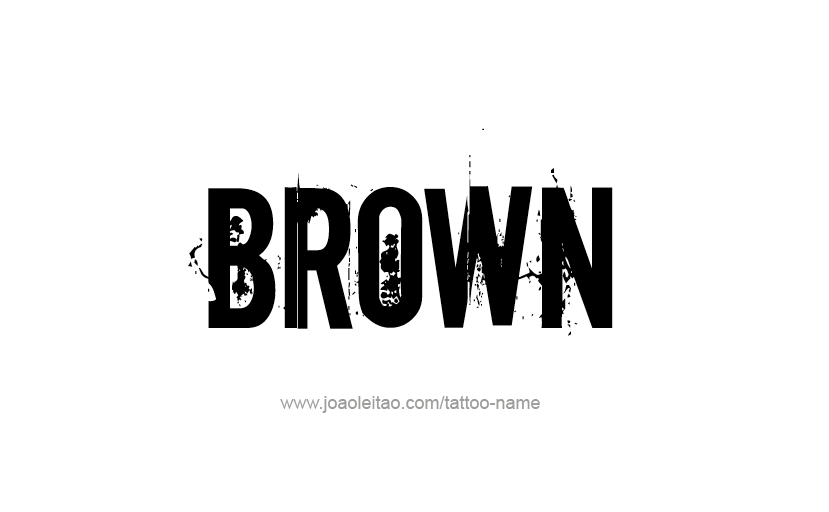 Tattoo Design Color Name Brown