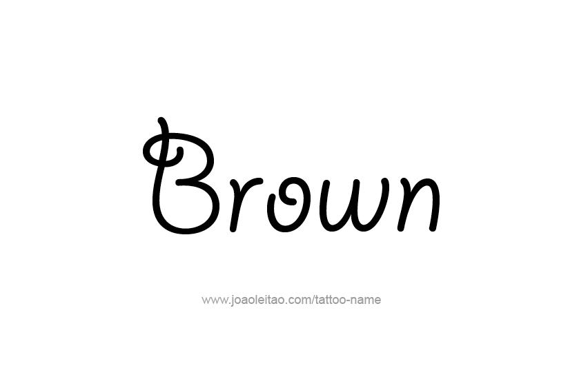 Tattoo Design Color Name Brown