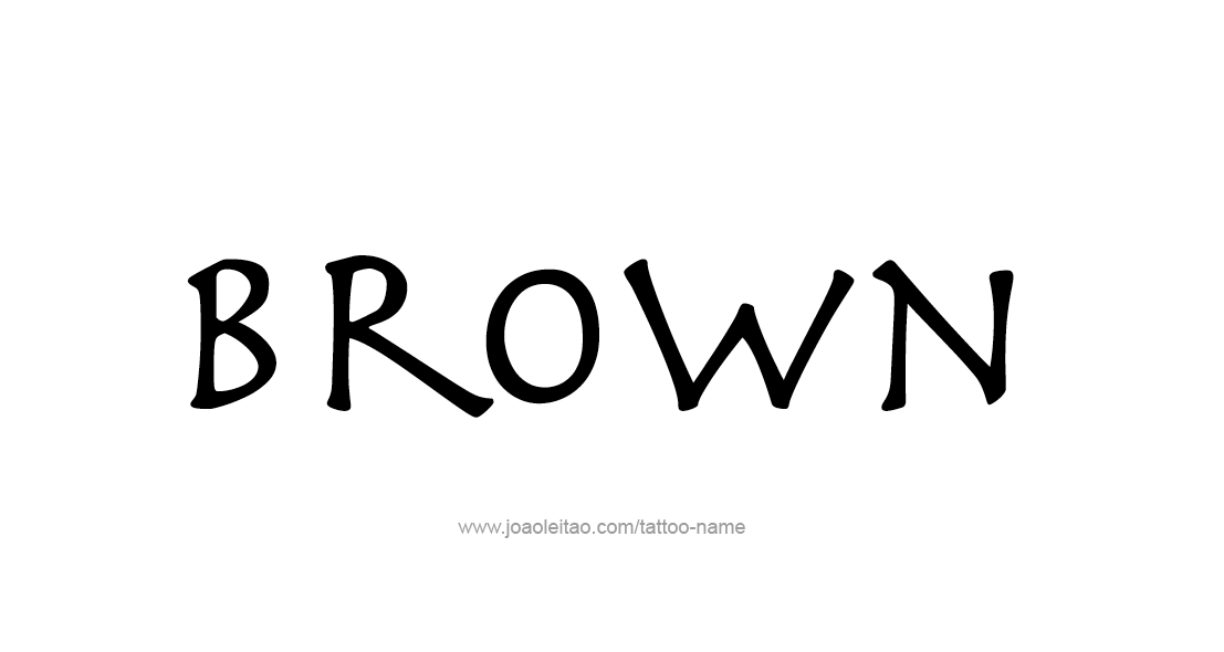 Tattoo Design Color Name Brown