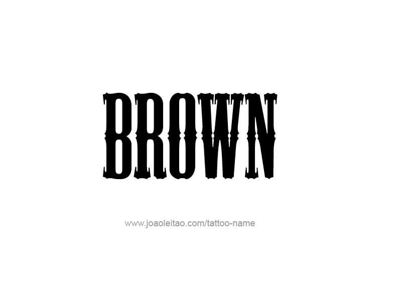 Tattoo Design Color Name Brown