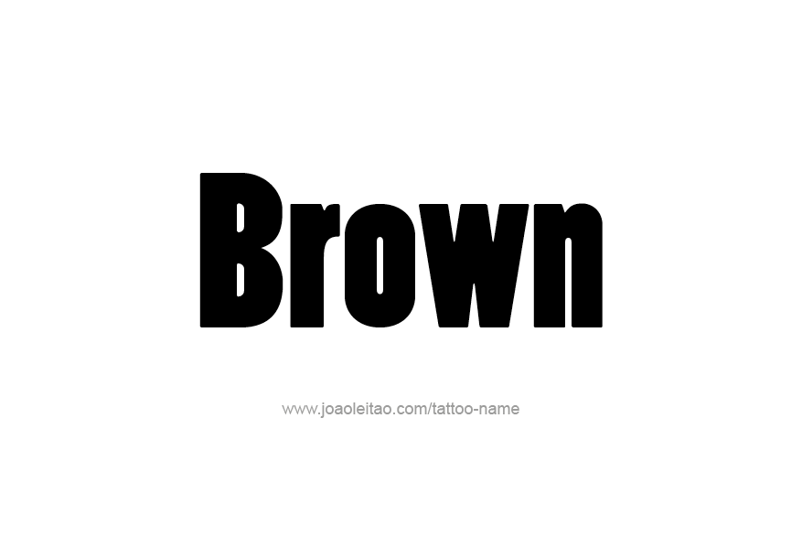 Tattoo Design Color Name Brown