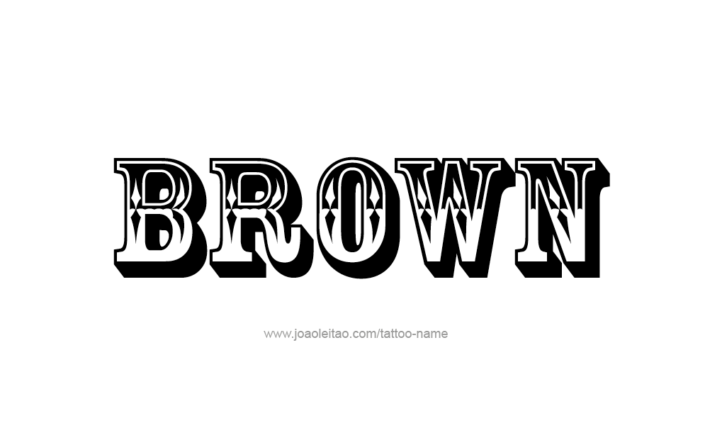 Tattoo Design Color Name Brown