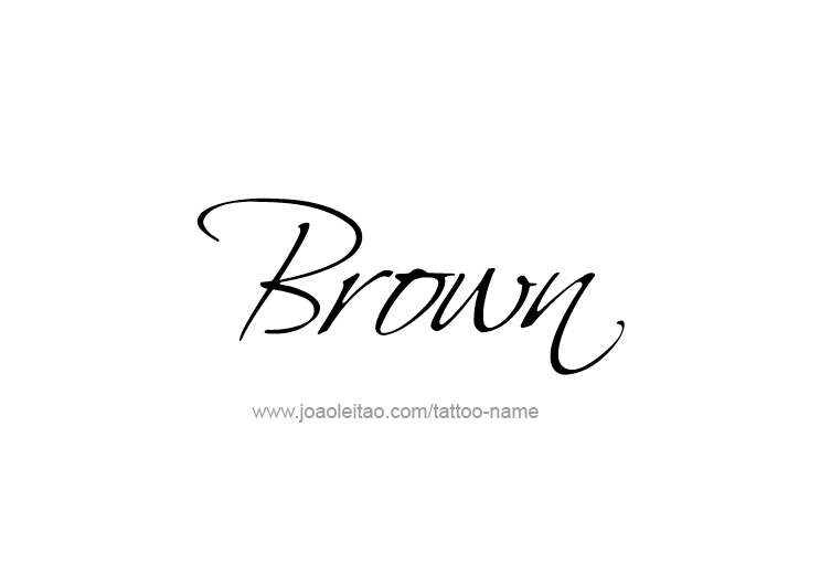 Tattoo Design Color Name Brown