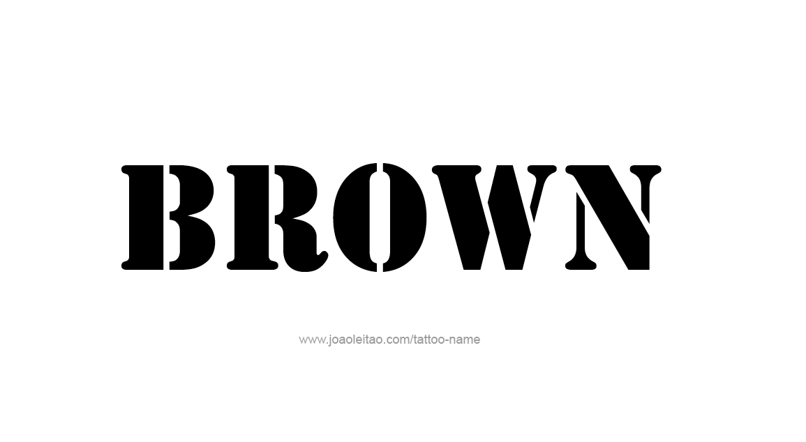 Tattoo Design Color Name Brown