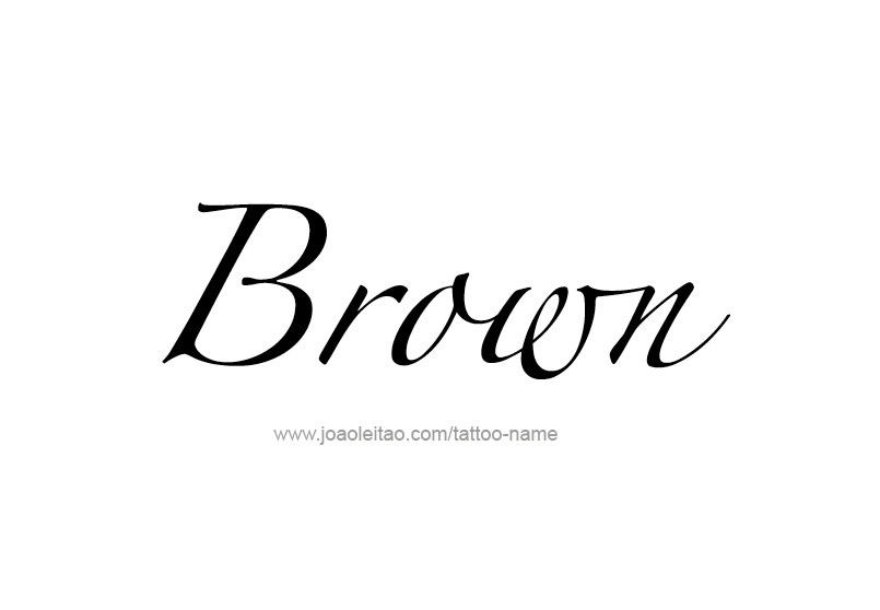 Tattoo Design Color Name Brown