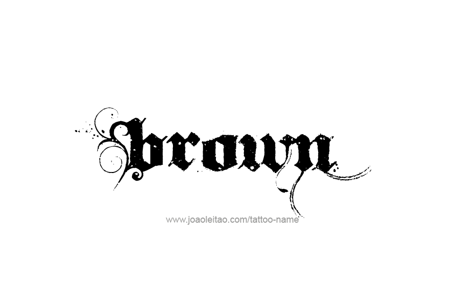 Tattoo Design Color Name Brown