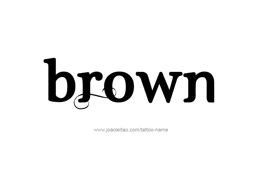 Tattoo Design Color Name Brown