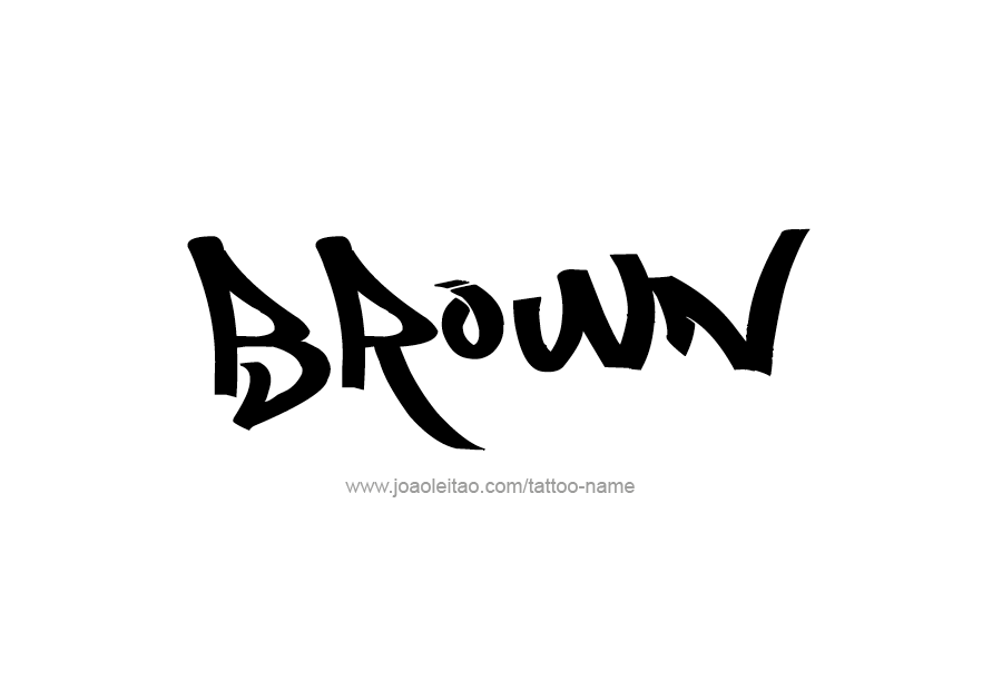 Tattoo Design Color Name Brown