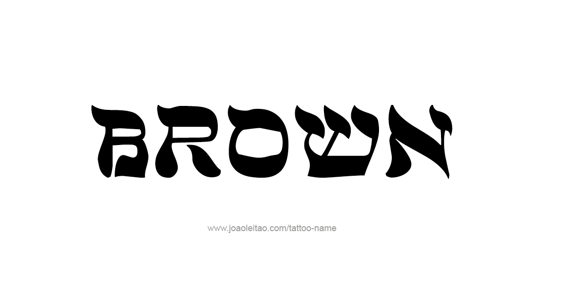 Tattoo Design Color Name Brown