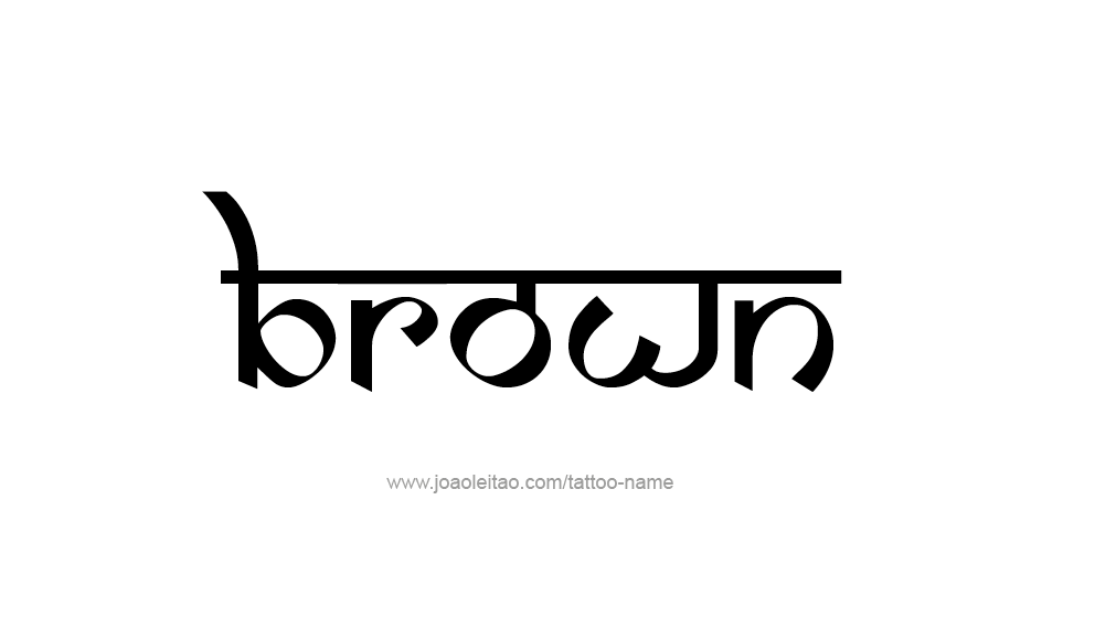 Tattoo Design Color Name Brown