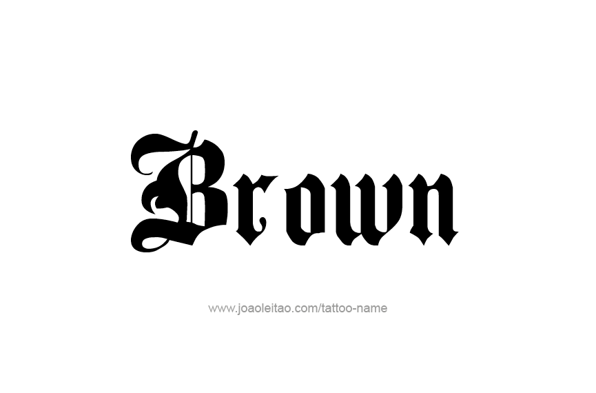 Tattoo Design Color Name Brown