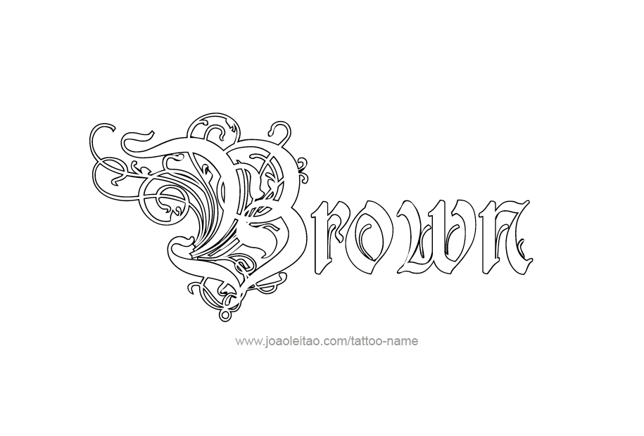 Tattoo Design Color Name Brown