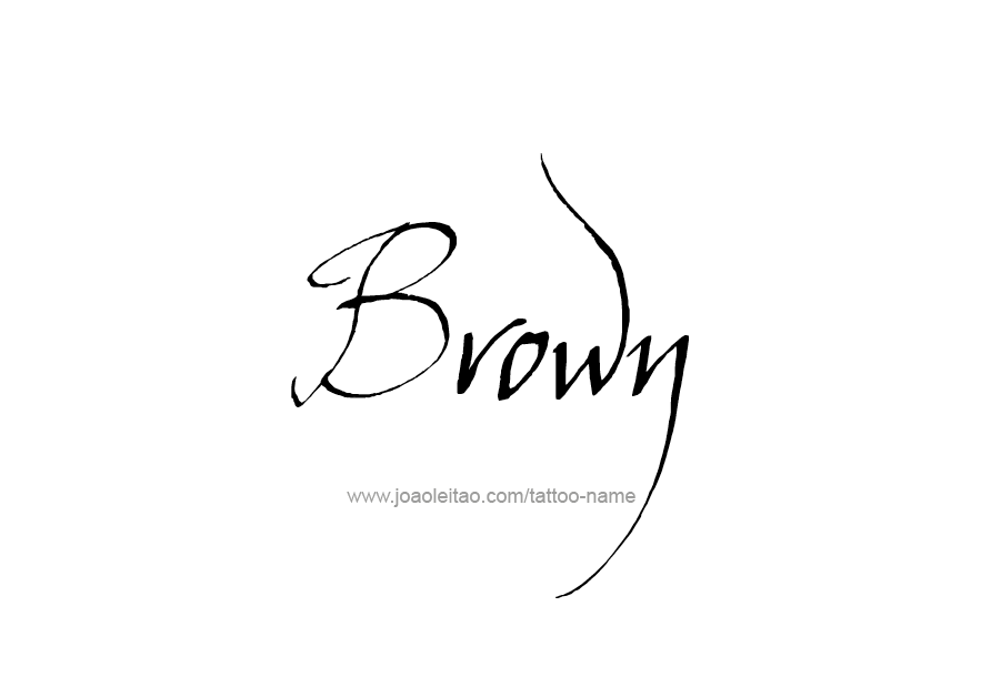 Tattoo Design Color Name Brown