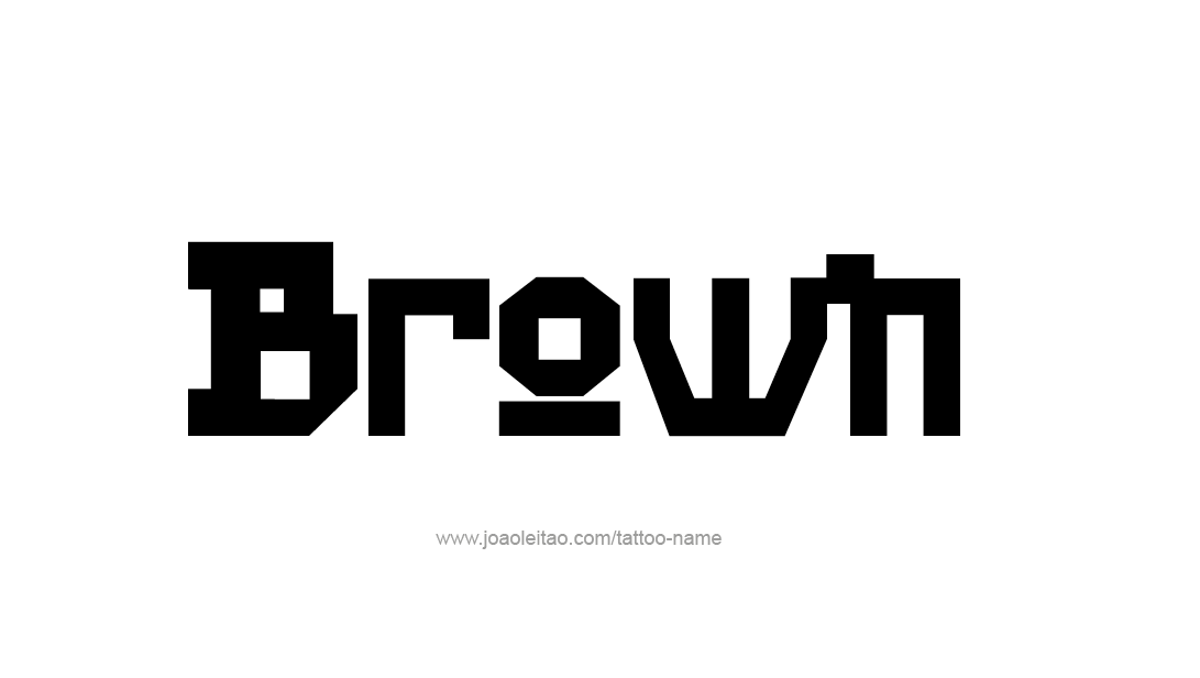 Tattoo Design Color Name Brown