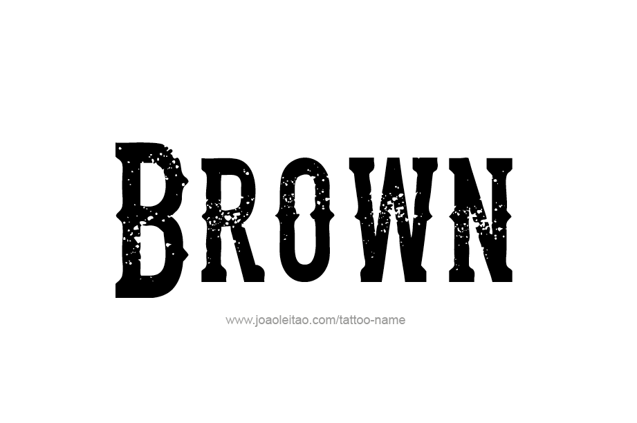 Tattoo Design Color Name Brown