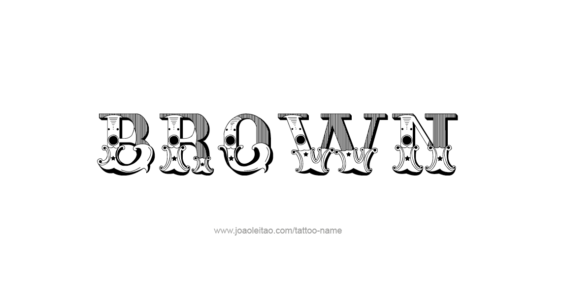 Tattoo Design Color Name Brown