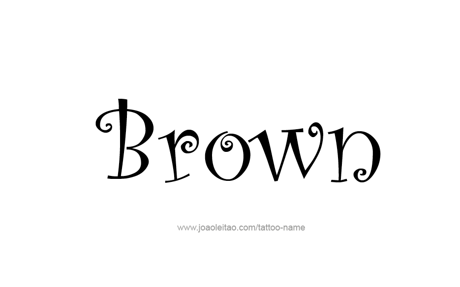 Tattoo Design Color Name Brown