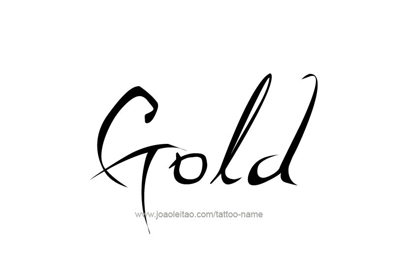 Tattoo Design Color Name Gold