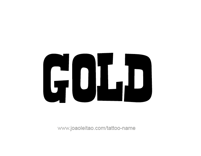 Tattoo Design Color Name Gold