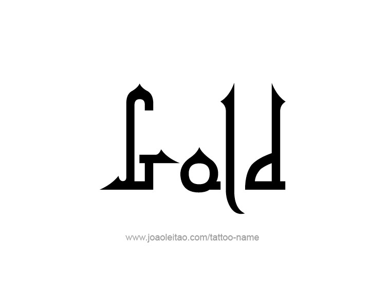 Tattoo Design Color Name Gold