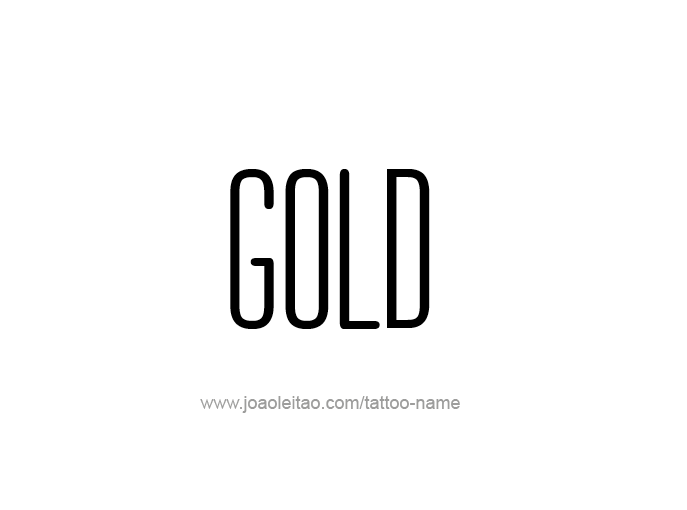 Tattoo Design Color Name Gold