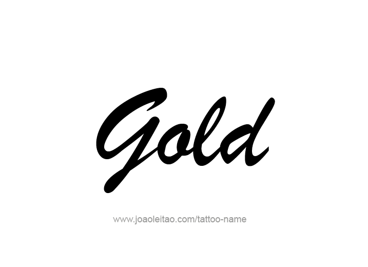 Tattoo Design Color Name Gold