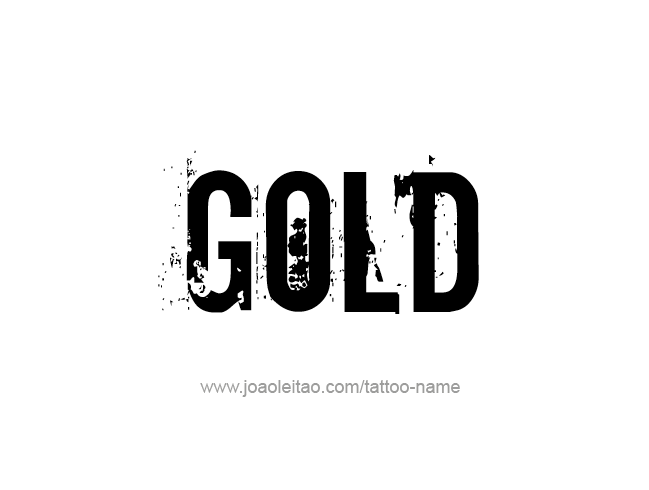 Tattoo Design Color Name Gold