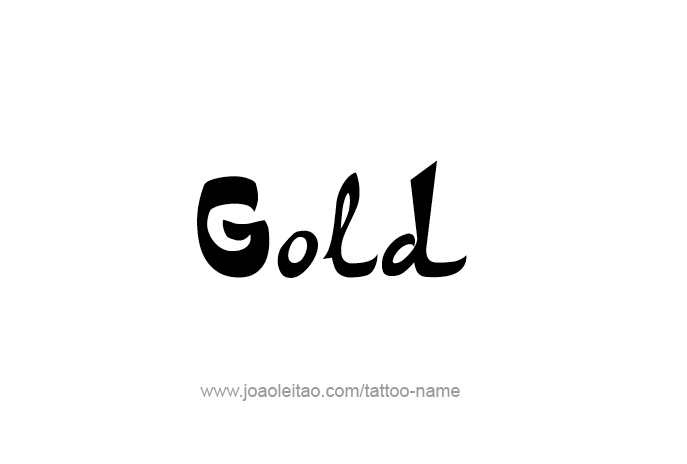 Tattoo Design Color Name Gold