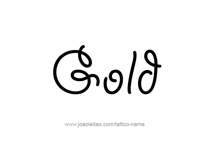 Tattoo Design Color Name Gold