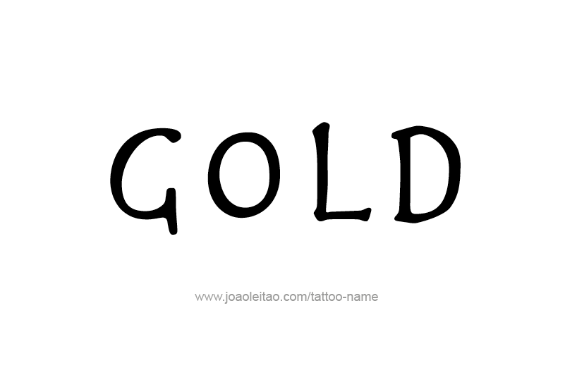 Tattoo Design Color Name Gold