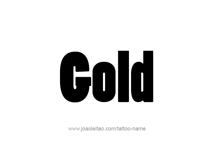 Tattoo Design Color Name Gold