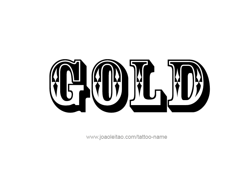 Tattoo Design Color Name Gold